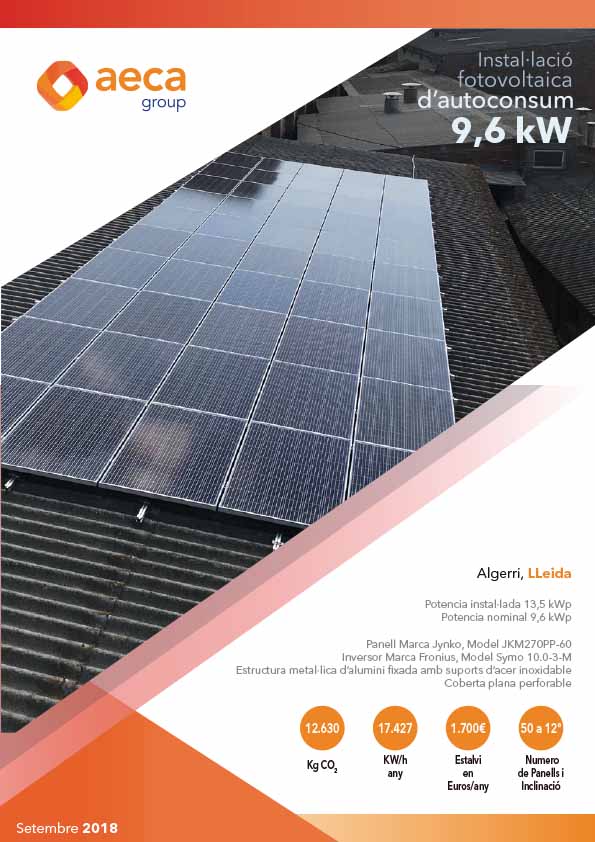 instalación fotovoltaica de autoconsumo en algerri